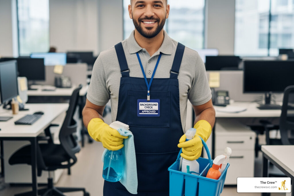 background checked office cleaners